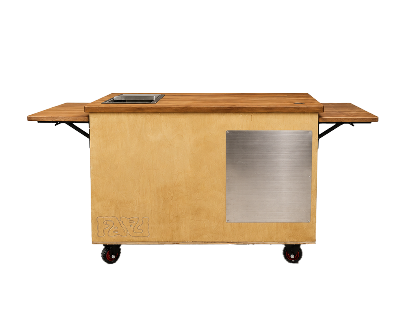Forever Almighty Wooden Rolling Cart