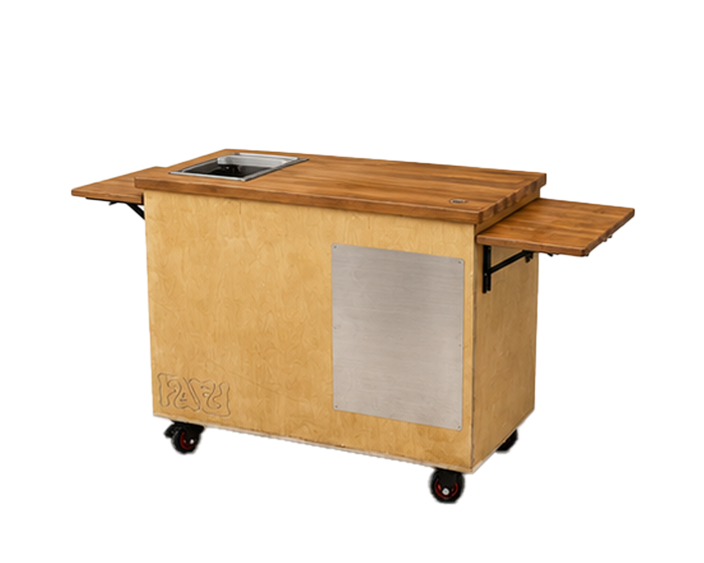 Forever Almighty Wooden Rolling Cart